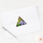 Crested Dwarf Iris blue paarse witte bloem Driehoek Sticker (Envelop)
