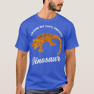 Crested Gecko Ik voed kleine dinosaurus reptiel T-shirt