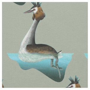 Crested Grebe Stof