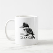 Crested Kingfisher Black & White Koffiemok (Links)