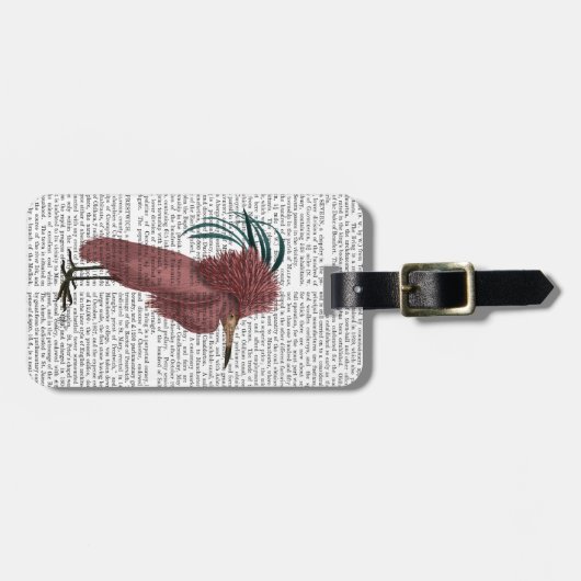 Crested Marsala Bird Bagagelabel (Voorkant horizontaal)