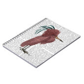 Crested Marsala Bird Notitieboek (Linkerzijde)