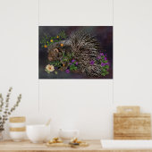 Crested Porcupine Bouquet Art Poster (Keuken)