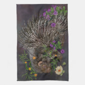 Crested Porcupine Bouquet Theedoek (Verticaal)