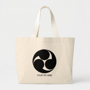 Cresten van de MON-familie van JAPANESE Grote Tote Bag