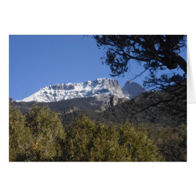 Crestone Mountain Colorado-kaart (Voorkant Horizontaal)