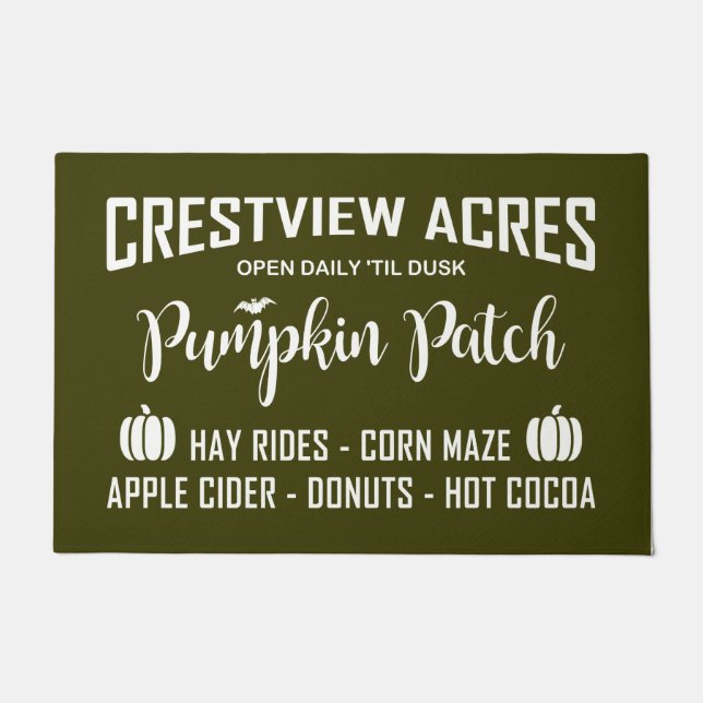 CRESTVIEW ACRES PUMPKIN PATCH DEURMAT (Voorkant)