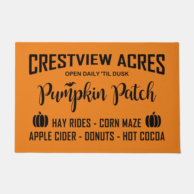 CRESTVIEW ACRES PUMPKIN PATCH DEURMAT (Voorkant)