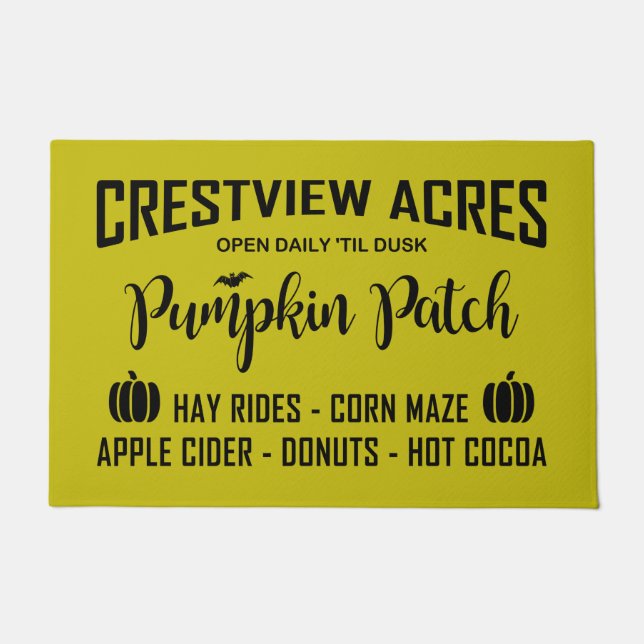 CRESTVIEW ACRES PUMPKIN PATCH DEURMAT (Voorkant)