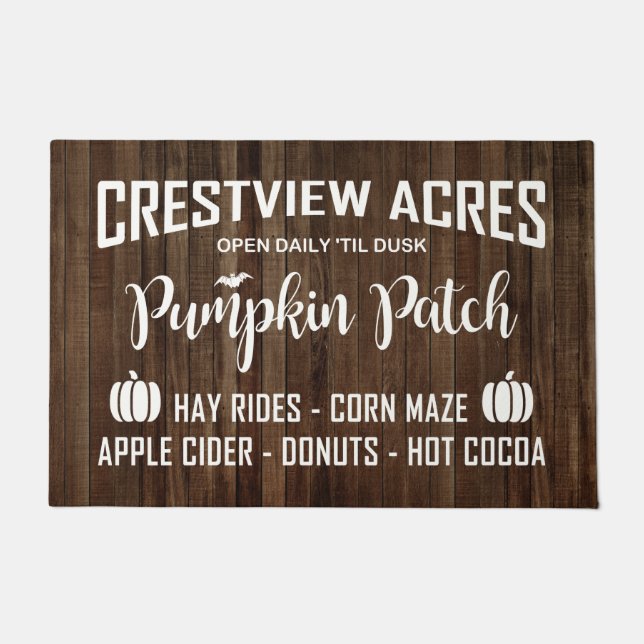CRESTVIEW ACRES PUMPKIN PATCH DEURMAT (Voorkant)