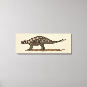 Cretacous Dinosaur Ankylosaurus Canvas Afdruk