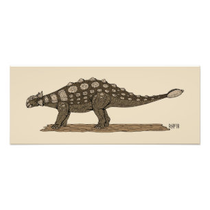 Cretacous Dinosaur Ankylosaurus Foto Afdruk