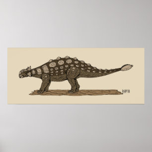 Cretacous Dinosaur Ankylosaurus Poster