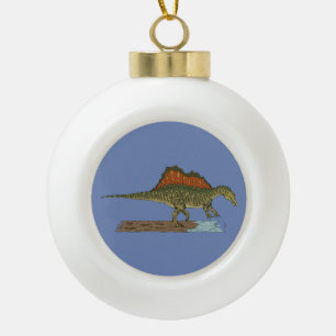 Cretacous Dinosaur Spinosaurus Keramische Bal Ornament