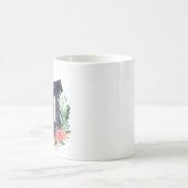 crête de charbon monogramme floral d'hiver mug (Centre)