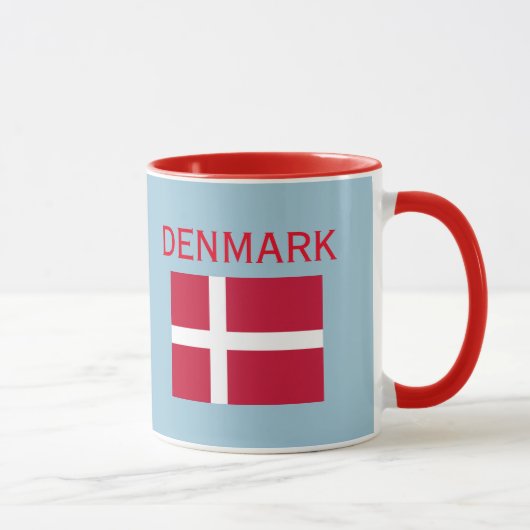 Crête de Copenhague Danemark et tasse de drapeau (Droite)
