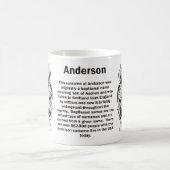 Crête de famille d'Anderson sur une tasse (Centre)