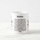 Crête de famille de Becker sur une tasse (Centre)