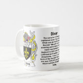 Crête de famille de Dixon sur une tasse (Devant gauche)