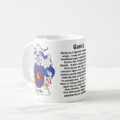 Crête de famille de Garcia sur une tasse (Devant gauche)