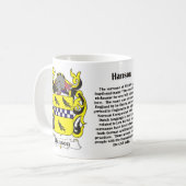 Crête de famille de Hanson sur une tasse (Devant gauche)