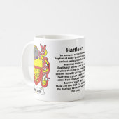 Crête de famille de Harrison sur une tasse (Devant gauche)