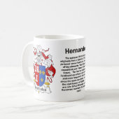 Crête de famille de Hernandez sur une tasse (Devant gauche)