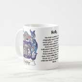 Crête de famille de Kelly sur une tasse (Devant gauche)