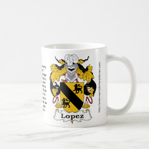 Crête de famille de Lopez sur une tasse