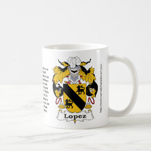 Crête de famille de Lopez sur une tasse