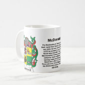 Crête de famille de McDonald sur une tasse (Devant gauche)