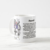 Crête de famille de Powell sur une tasse (Devant gauche)