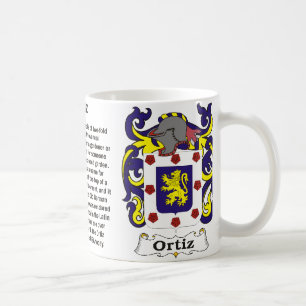 Crête de famille d'Ortiz sur une tasse