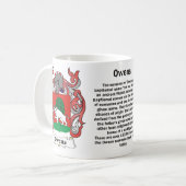Crête de famille d'Owens sur une tasse (Devant gauche)