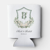 Crête de fleurs blanches glacière de mariage (Dos)