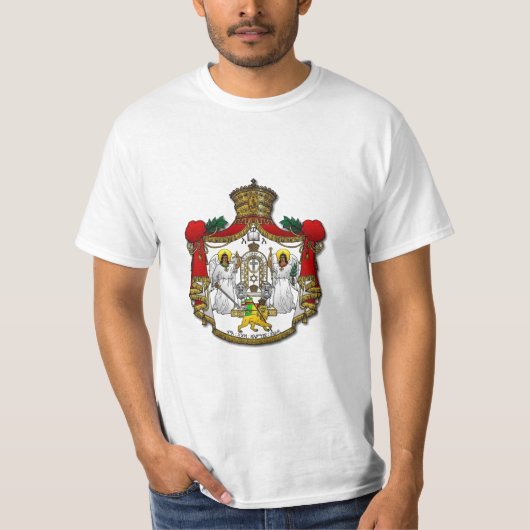 Crête de Haile Selassie I - T-shirt blanc (Devant)