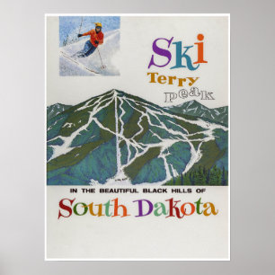 Crête de Terry, Etats-Unis, affiche de voyage de