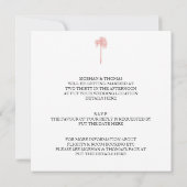 Crète Faire-part de mariage De Corail Rose Et Blan (Dos)