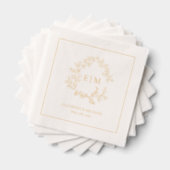 Crête feutrée moderne Simple Monogramme Mariage Or (Insitu (empilé))