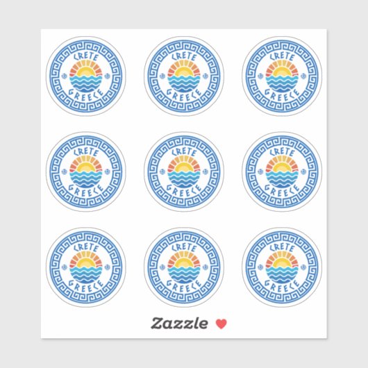 Crète Island, Grèce Sticker à pack multiple (Feuille)