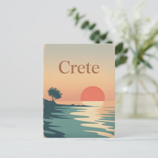 Crete minimalistisch briefkaart (Staand voorkant)