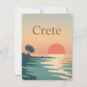 Crete  minimalistisch briefkaart