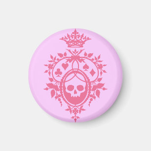 Crête rose avec aimant crâne et costumes