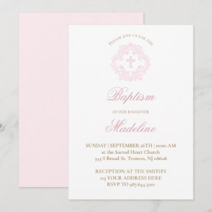 crête rose   Invitation au baptême