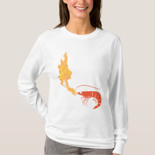 Crevettes en feu T-shirt
