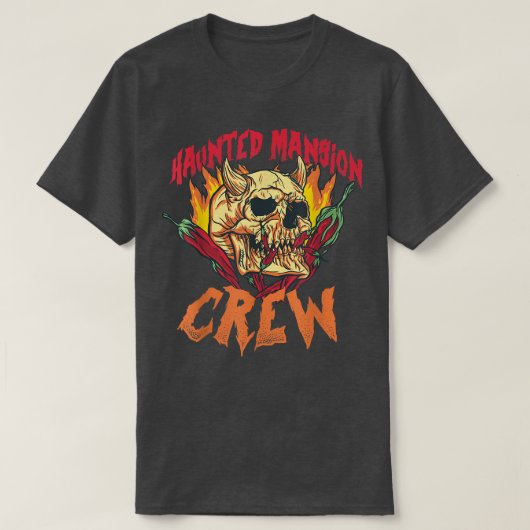 Crew Haunted Bewitch Mansion Halloween T-shirt (Design voorkant)
