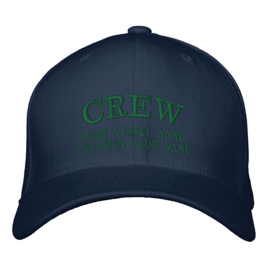 CREW personaliseer het! Jouw naam Naam boot Pet (Voorkant)