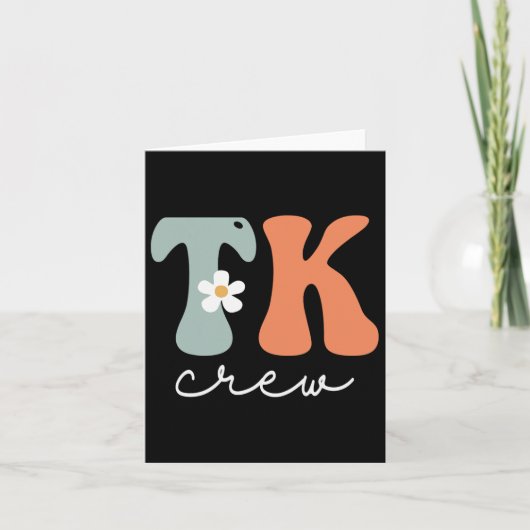 Crew Retro Groovy  Vrouwen Happy Eerste Dag van Kaart (Voorkant)