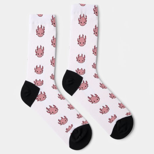 Crew Socks Axolotl cute pink Sokken (Rechts)