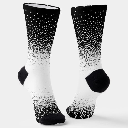 Crew Socks blanco y negro granulado Sokken (Gebogen)